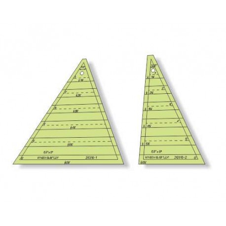 Régua para Patchwork - Triângulo 53 graus x 6,5" pol - Tri Recs - 26316