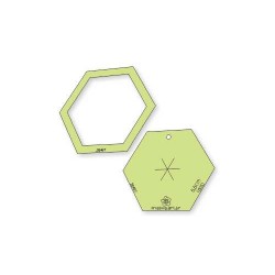 Hexágono 5,5 cm polegadas com borda - 26467